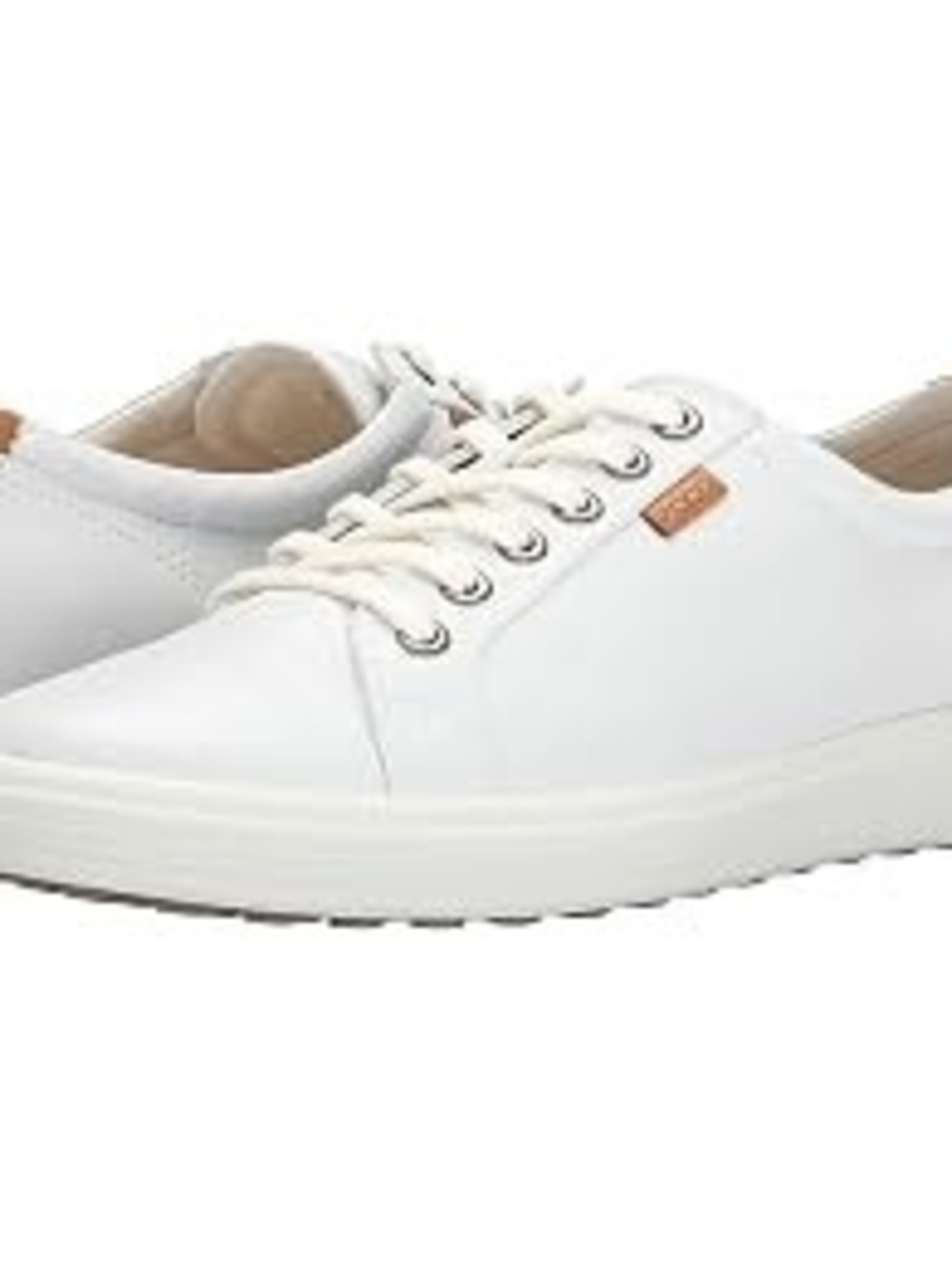 Ecco White Leather Sneakers Women's 7-7.5